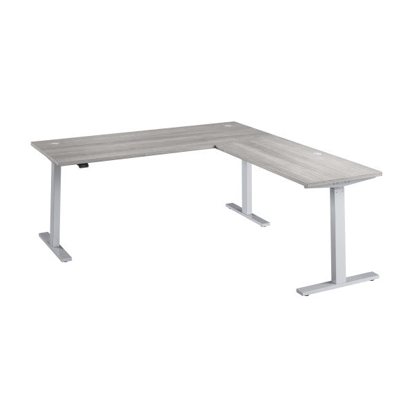 Shop Bush Furniture for you Move 60 Series 72W Height Adjustable L Shaped Standing Desk 02 M6SL7278PGSK  color platinum gray cool gray metallic