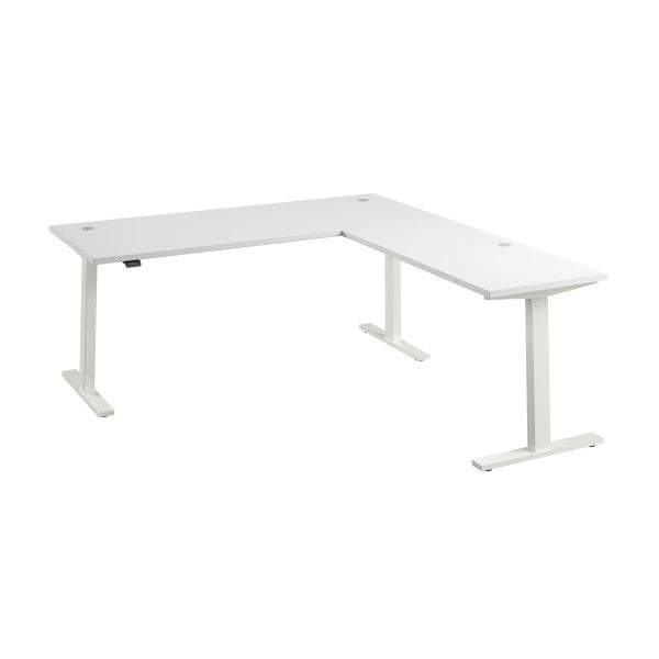 Shop Bush Furniture for you Move 60 Series 72W Height Adjustable L Shaped Standing Desk 02 M6SL7278WHWK  color white white powder coat