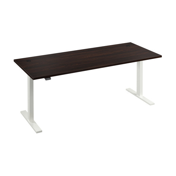 Shop Bush Furniture for you Move 60 Series 72W x 30D Electric Height Adjustable Standing Desk 02 M6S7230BWWK  color black walnut white powder coat