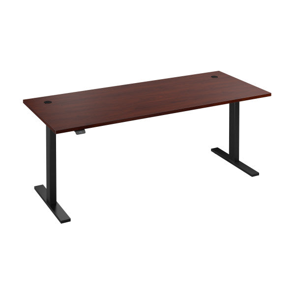 Shop Bush Furniture for you Move 60 Series 72W x 30D Electric Height Adjustable Standing Desk 02 M6S7230HCBK  color hansen cherry black powder coat