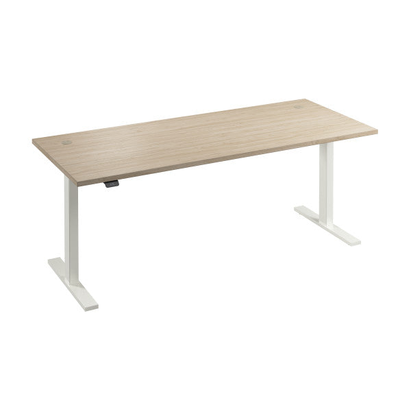 Shop Bush Furniture for you Move 60 Series 72W x 30D Electric Height Adjustable Standing Desk 02 M6S7230NEWK  color natural elm white powder coat