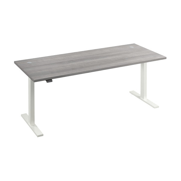 Shop Bush Furniture for you Move 60 Series 72W x 30D Electric Height Adjustable Standing Desk 02 M6S7230PGWK  color platinum gray white powder coat