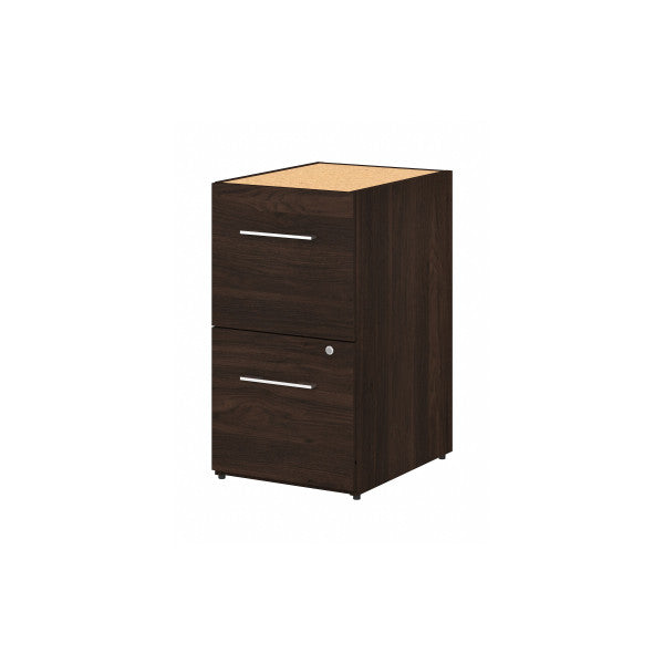 Shop Bush Furniture for you Office 500 16W 2 Drawer File Cabinet - Assembled 02 OFF216BWSU  color black walnut