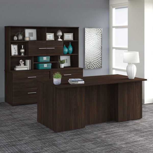 Shop Bush Furniture for you Office 500 16W 2 Drawer File Cabinet - Assembled 06 OFF216BWSU  color black walnut