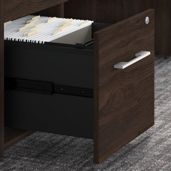 Shop Bush Furniture for you Office 500 16W 2 Drawer File Cabinet - Assembled 07 OFF216BWSU  color black walnut