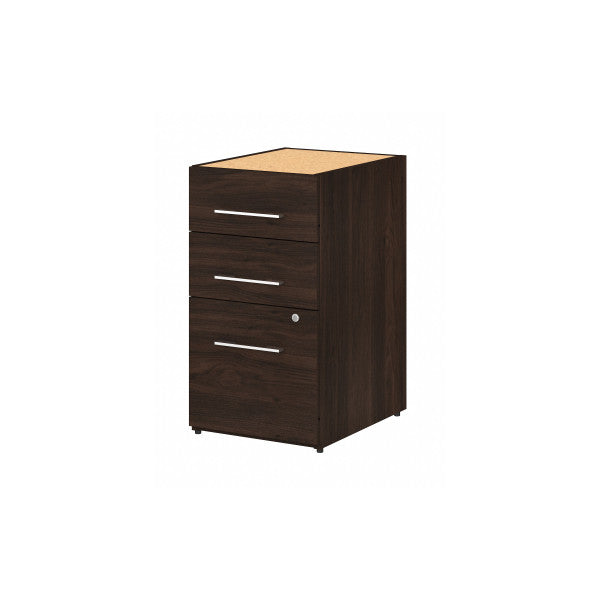 Shop Bush Furniture for you Office 500 16W 3 Drawer File Cabinet - Assembled 02 OFF116BWSU  color black walnut