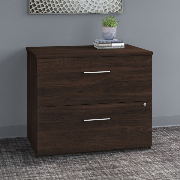 Shop Bush Furniture for you Office 500 36W 2 Drawer Lateral File Cabinet - Assembled 01 OFF136BWSU  color black walnut