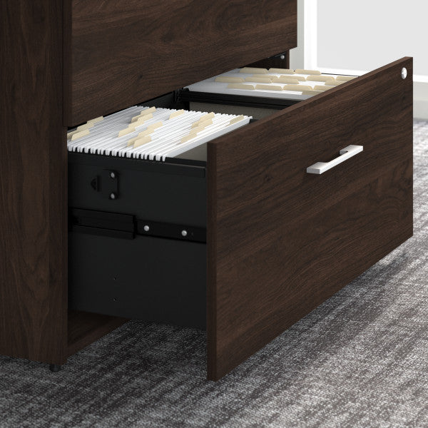 Shop Bush Furniture for you Office 500 36W 2 Drawer Lateral File Cabinet - Assembled 08 OFF136BWSU  color black walnut