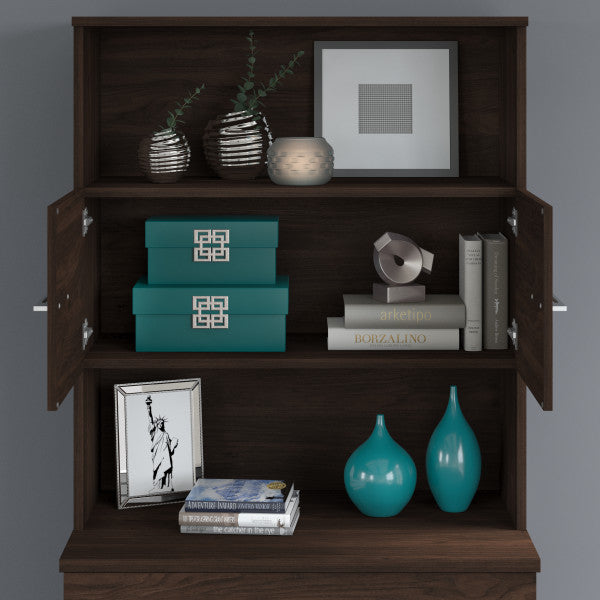 Shop Bush Furniture for you Office 500 36W Bookcase Hutch 07 OFH136BW  color black walnut