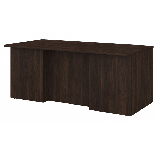 Shop Bush Furniture for you Office 500 72W x 36D Executive Desk 02 OFD172BWK  color black walnut