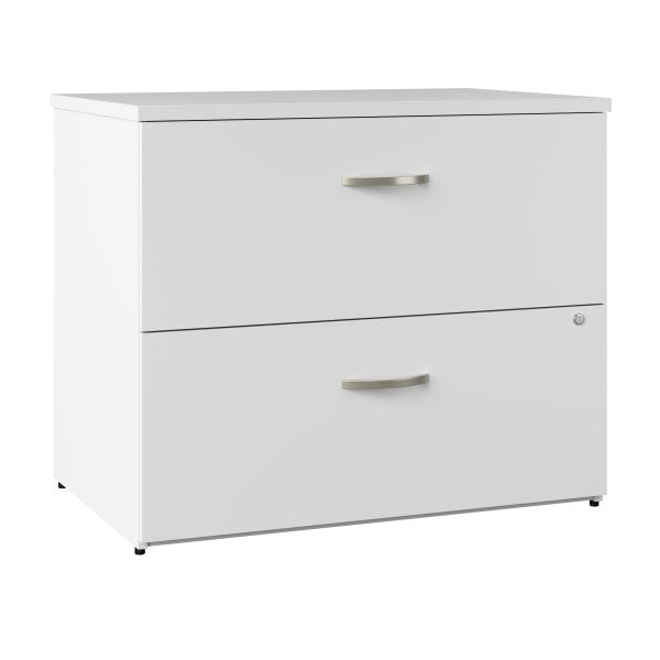 Shop Bush Furniture for you Office in an Hour 2 Drawer Lateral File Cabinet 02 OIAH011WHSU  color pure white