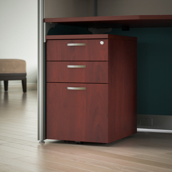 Shop Bush Furniture for you Office in an Hour 3 Drawer Mobile File Cabinet 01 WC36453-03  color hansen cherry