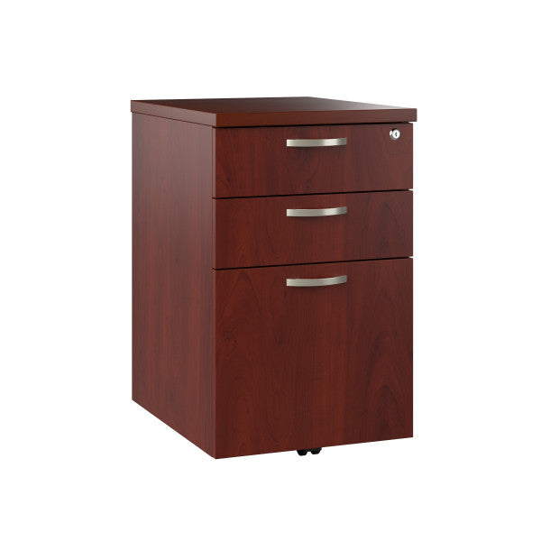 Shop Bush Furniture for you Office in an Hour 3 Drawer Mobile File Cabinet 02 WC36453-03  color hansen cherry