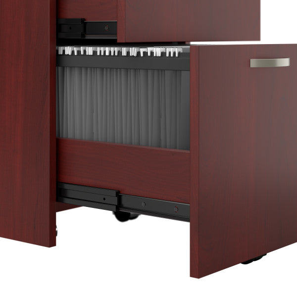 Shop Bush Furniture for you Office in an Hour 3 Drawer Mobile File Cabinet 07 WC36453-03  color hansen cherry