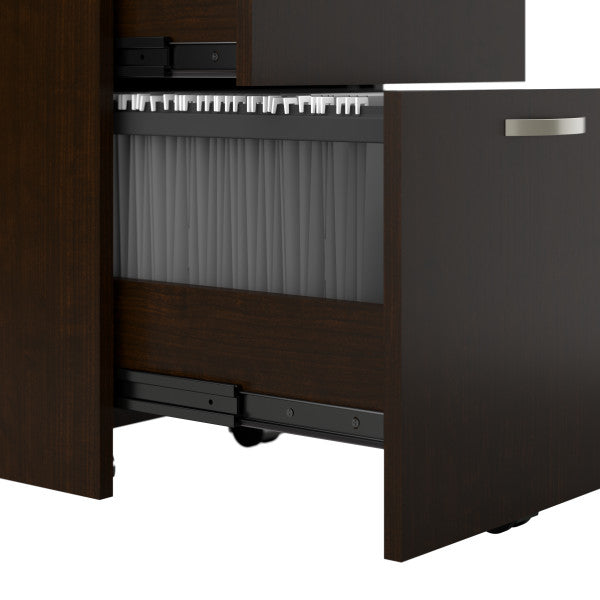 Shop Bush Furniture for you Office in an Hour 3 Drawer Mobile File Cabinet 07 WC36853-03K  color mocha cherry