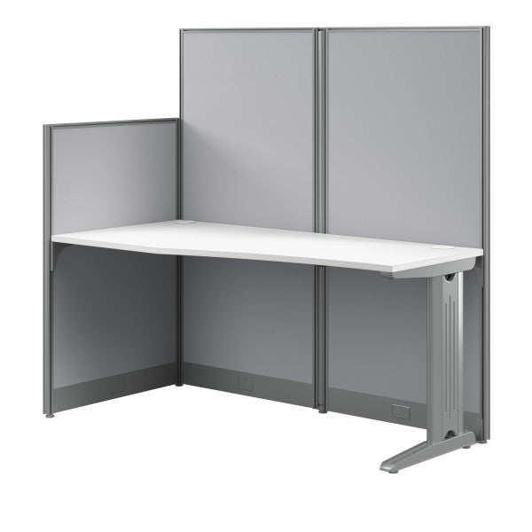 Shop Bush Furniture for you Office in an Hour 65W x 33D Straight Cubicle Desk 02 WC36192-03K  color pure white