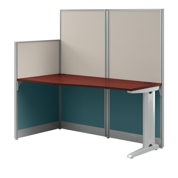 Shop Bush Furniture for you Office in an Hour 65W x 33D Straight Cubicle Desk 02 WC36492-03K  color hansen cherry