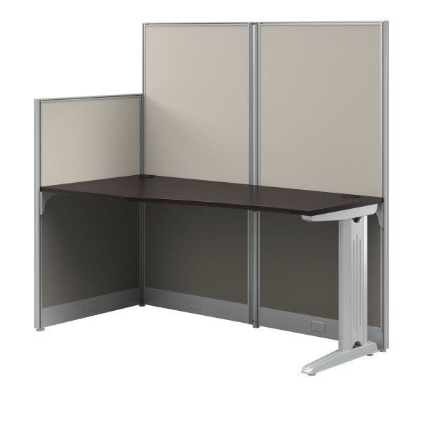 Shop Bush Furniture for you Office in an Hour 65W x 33D Straight Cubicle Desk 02 WC36892-03K  color mocha cherry