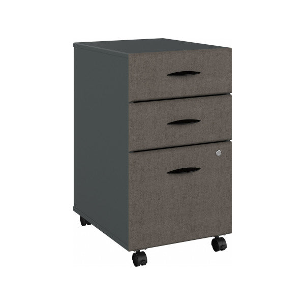 Shop Bush Furniture for you Series A 3 Drawer Mobile File Cabinet 02 WC84853PSU  color slate