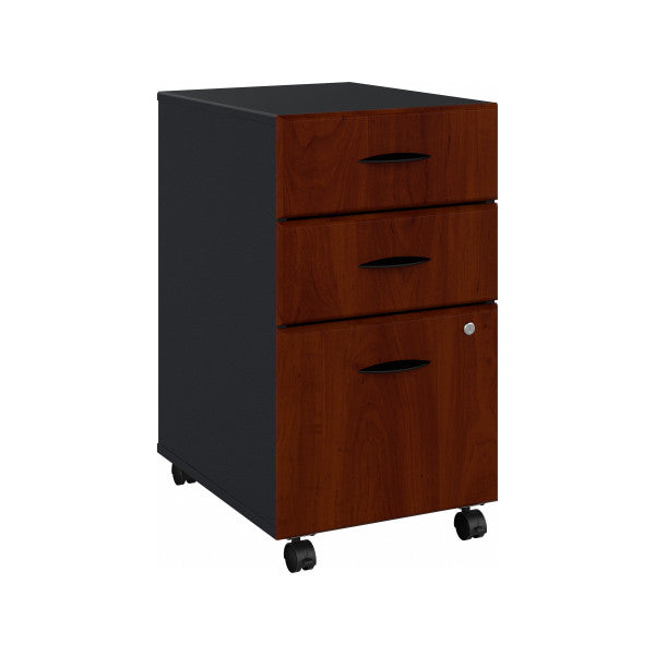 Shop Bush Furniture for you Series A 3 Drawer Mobile File Cabinet 02 WC94453PSU  color hansen cherry galaxy