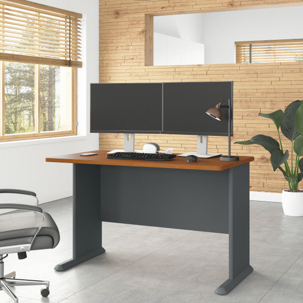 Shop Bush Furniture for you Series A 48W Desk 01 WC57448  color natural cherry slate