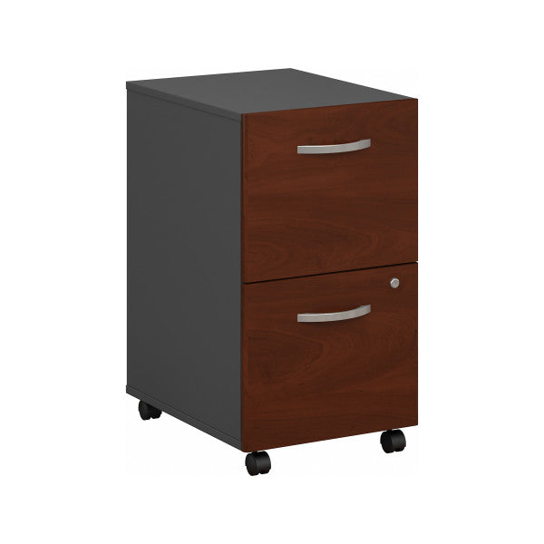 Shop Bush Furniture for you Series C 2 Drawer Mobile File Cabinet - Assembled 02 WC24452SU  color hansen cherry graphite gray