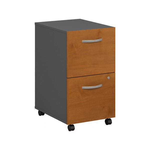 Shop Bush Furniture for you Series C 2 Drawer Mobile File Cabinet - Assembled 02 WC72452SU  color natural cherry graphite gray