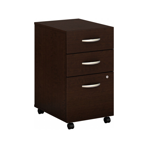 Shop Bush Furniture for you Series C 3 Drawer Mobile File Cabinet - Assembled 02 WC12953SU  color mocha cherry