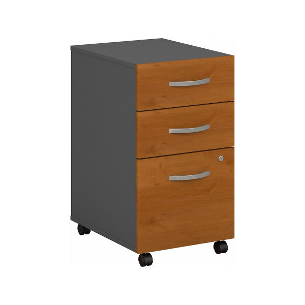 Shop Bush Furniture for you Series C 3 Drawer Mobile File Cabinet - Assembled 02 WC72453SU  color natural cherry graphite gray