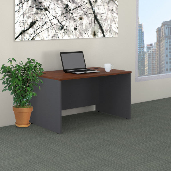 Shop Bush Furniture for you Series C 48W x 30D Desk 01 WC24448  color hansen cherry graphite gray