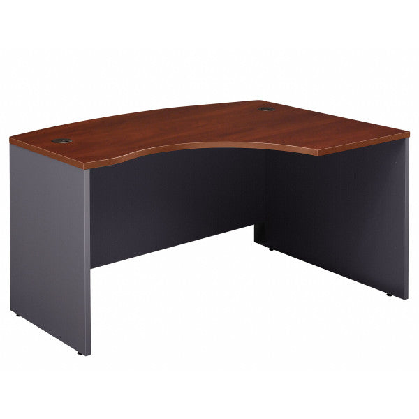 Shop Bush Furniture for you Series C 60W x 43D Right Handed L Bow Desk 02 WC24422  color hansen cherry graphite gray