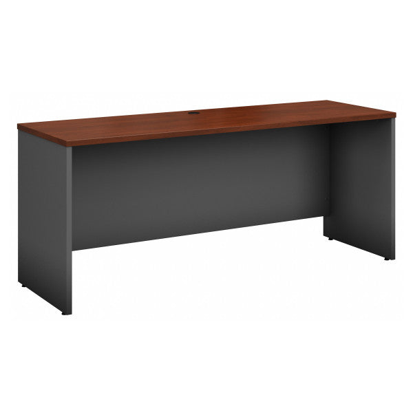 Shop Bush Furniture for you Series C 72W x 24D Credenza Desk 02 WC24426  color hansen cherry graphite gray