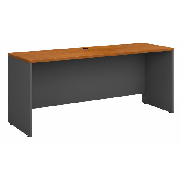 Shop Bush Furniture for you Series C 72W x 24D Credenza Desk 02 WC72426  color natural cherry graphite gray