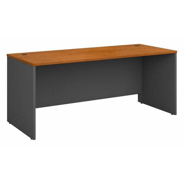 Shop Bush Furniture for you Series C 72W x 30D Office Desk 02 WC72436  color natural cherry graphite gray