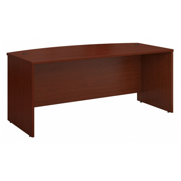 Shop Bush Furniture for you Series C 72W x 36D Bow Front Desk 02 WC36746  color mahogany