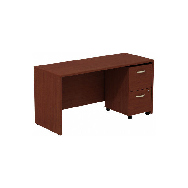 Shop Bush Furniture for you Series C Desk Credenza with 2 Drawer Mobile Pedestal 02 SRC029MASU  color mahogany