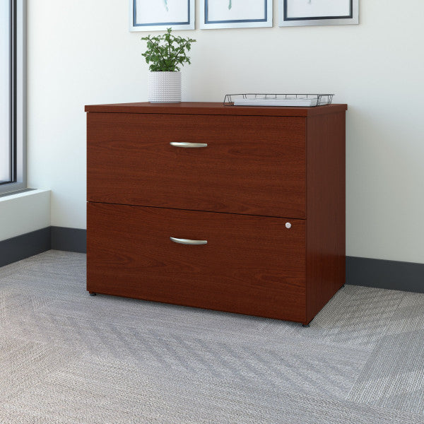 Shop Bush Furniture for you Series C Lateral File Cabinet 01 WC36754CSU  color mahogany