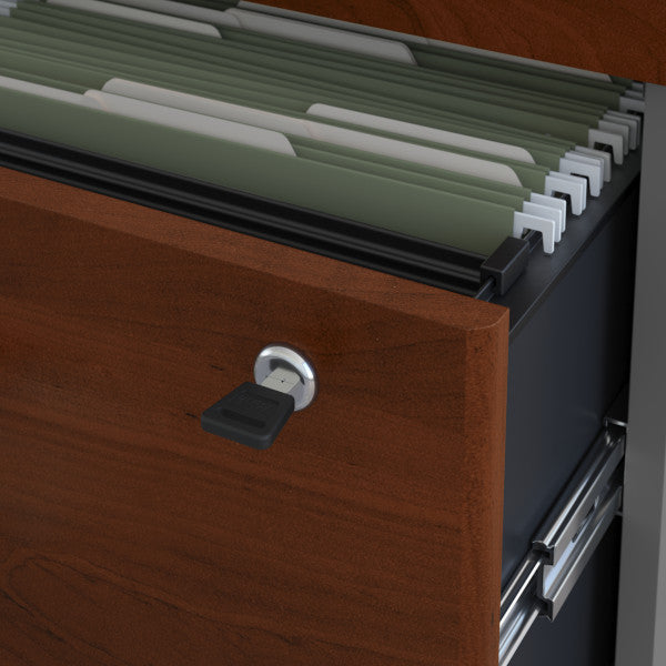 Shop Bush Furniture for you Series C Lateral File Cabinet 07 WC24454CSU  color hansen cherry graphite gray