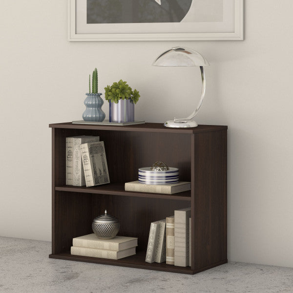 Shop Bush Furniture for you Small 2 Shelf Bookcase 01 BK3036BW  color black walnut