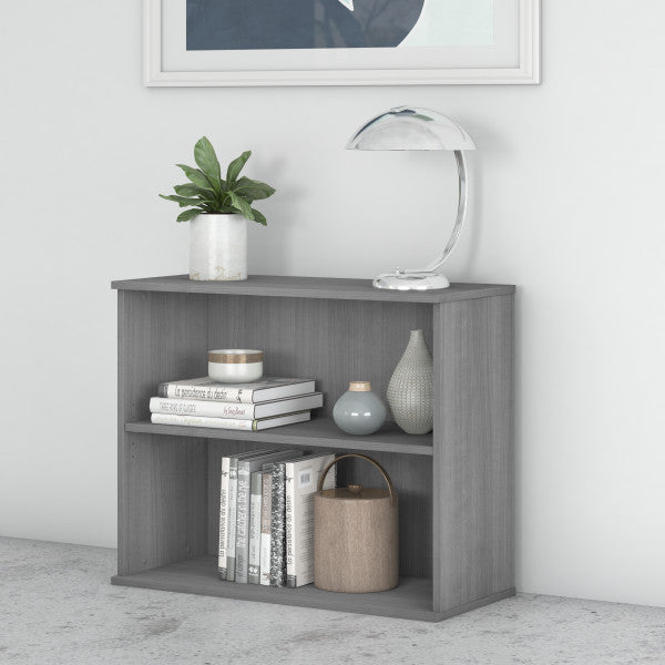 Shop Bush Furniture for you Small 2 Shelf Bookcase 01 BK3036PG  color platinum gray