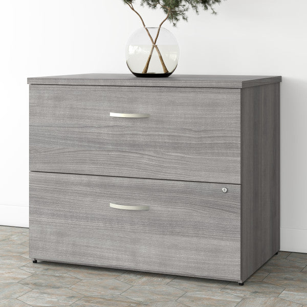 Shop Bush Furniture for you Studio A 2 Drawer Lateral File Cabinet - Assembled 01 SDF136PGSU-Z  color platinum gray