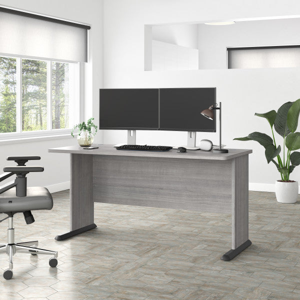 Shop Bush Furniture for you Studio A 60W Computer Desk 01 SDD160PG  color platinum gray