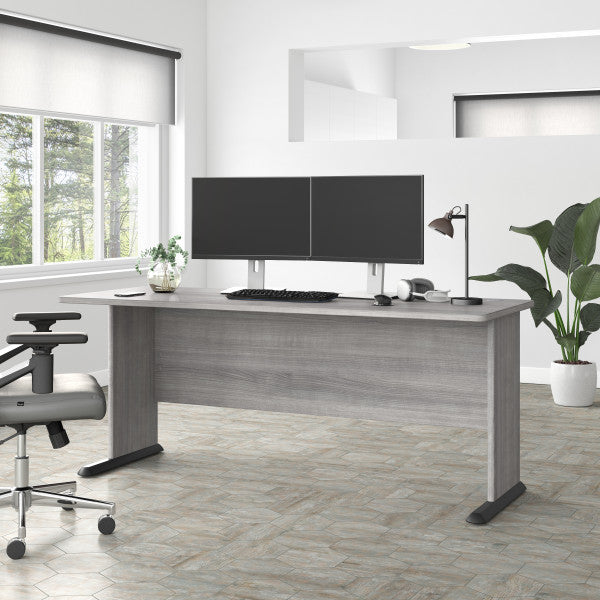 Shop Bush Furniture for you Studio A 72W Computer Desk 01 SDD172PG  color platinum gray