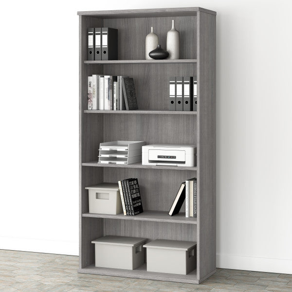 Shop Bush Furniture for you Studio A Tall 5 Shelf Bookcase 01 SDB7236PG-Z  color platinum gray