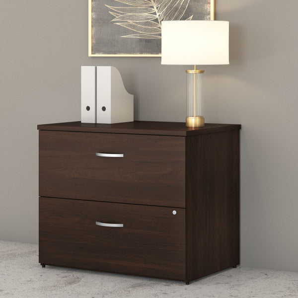 Shop Bush Furniture for you Studio C 2 Drawer Lateral File Cabinet 01 SCF136BWSU  color black walnut