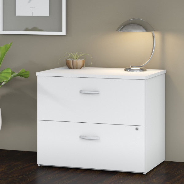 Shop Bush Furniture for you Studio C 2 Drawer Lateral File Cabinet 01 SCF136WHSU  color white