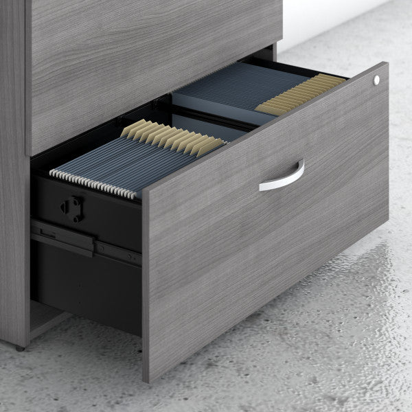 Shop Bush Furniture for you Studio C 2 Drawer Lateral File Cabinet 07 SCF136PGSU  color platinum gray