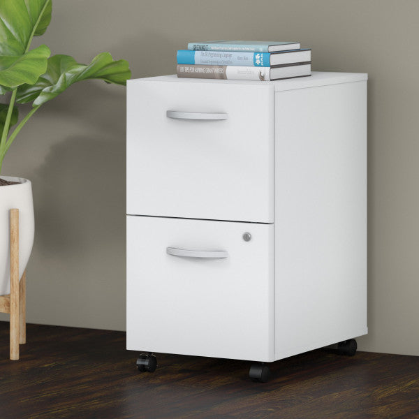 Shop Bush Furniture for you Studio C 2 Drawer Mobile File Cabinet 01 SCF116WHSU  color white