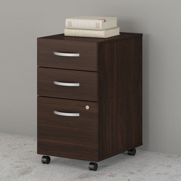 Shop Bush Furniture for you Studio C 3 Drawer Mobile File Cabinet 01 SCF216BWSU  color black walnut