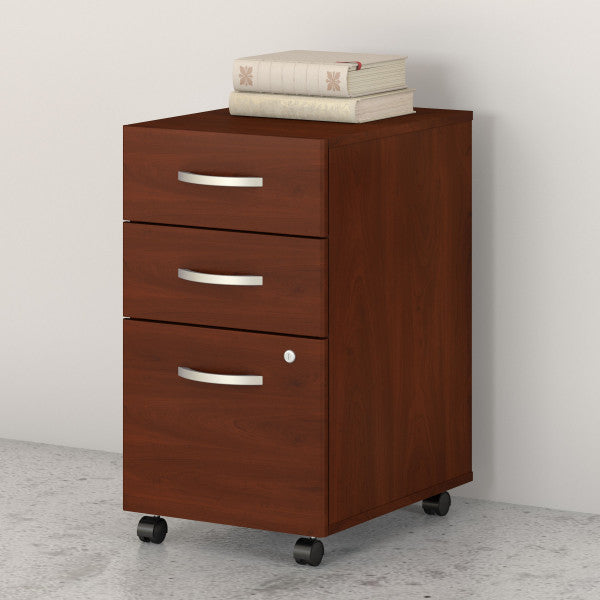 Shop Bush Furniture for you Studio C 3 Drawer Mobile File Cabinet 01 SCF216HCSU  color hansen cherry